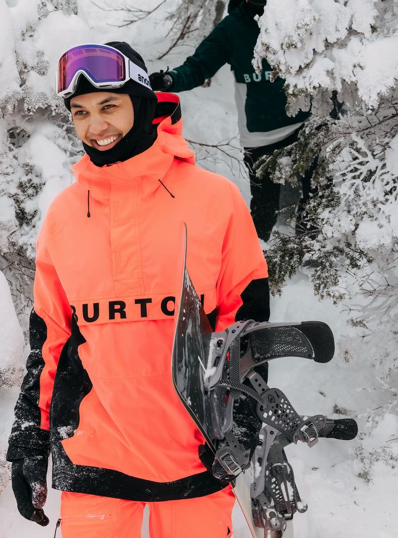 Burton Frostner 2L Anorak Zimní Bunda Panske Oranžové Čierne | 63197-BYPL