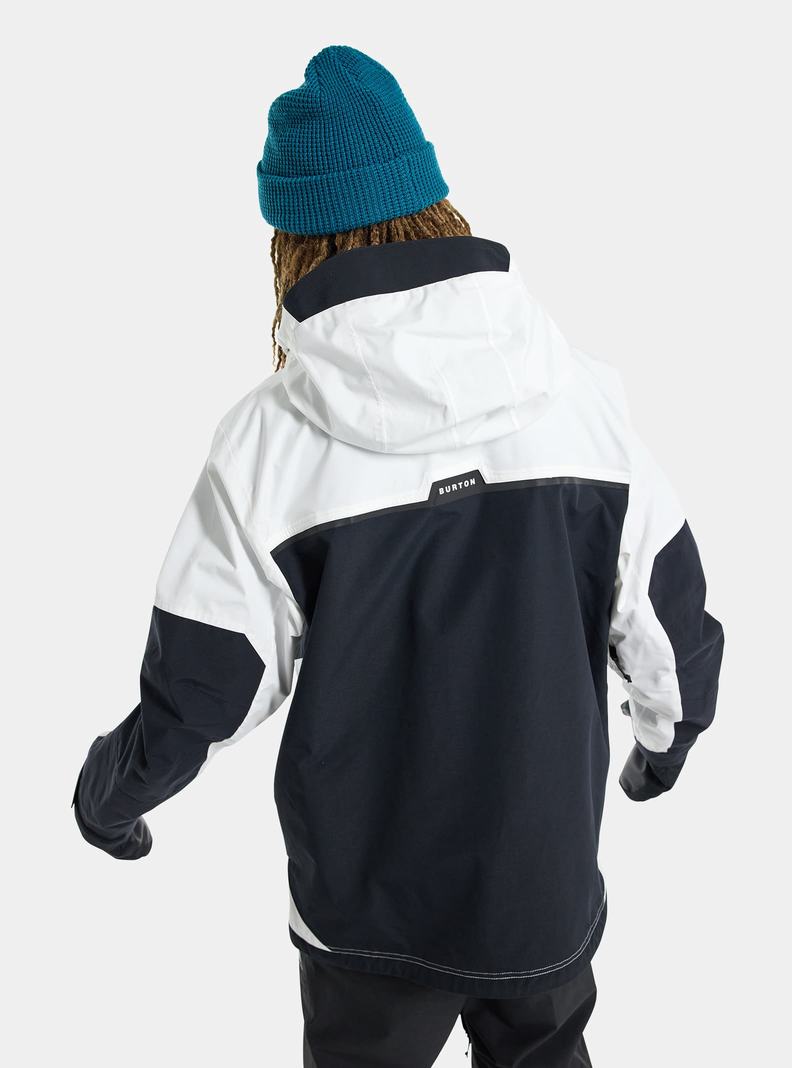 Burton Frostner 2L Zimní Bunda Panske Biele Čierne | 54392-JIGQ