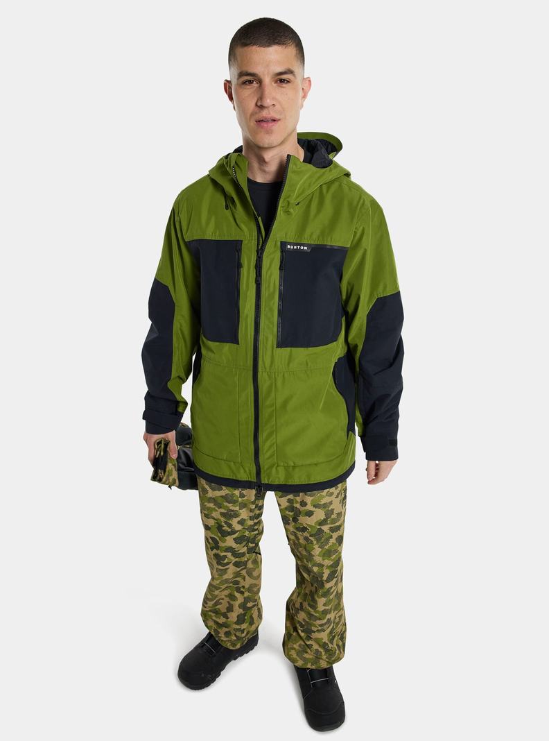 Burton Frostner 2L Zimní Bunda Panske Zelene Čierne | 41263-TRJN