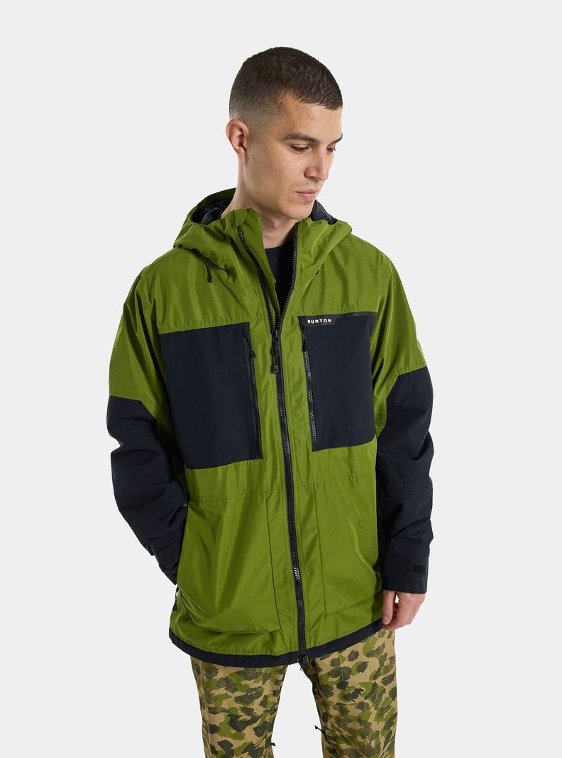 Burton Frostner 2L Zimní Bunda Panske Zelene Čierne | 41263-TRJN