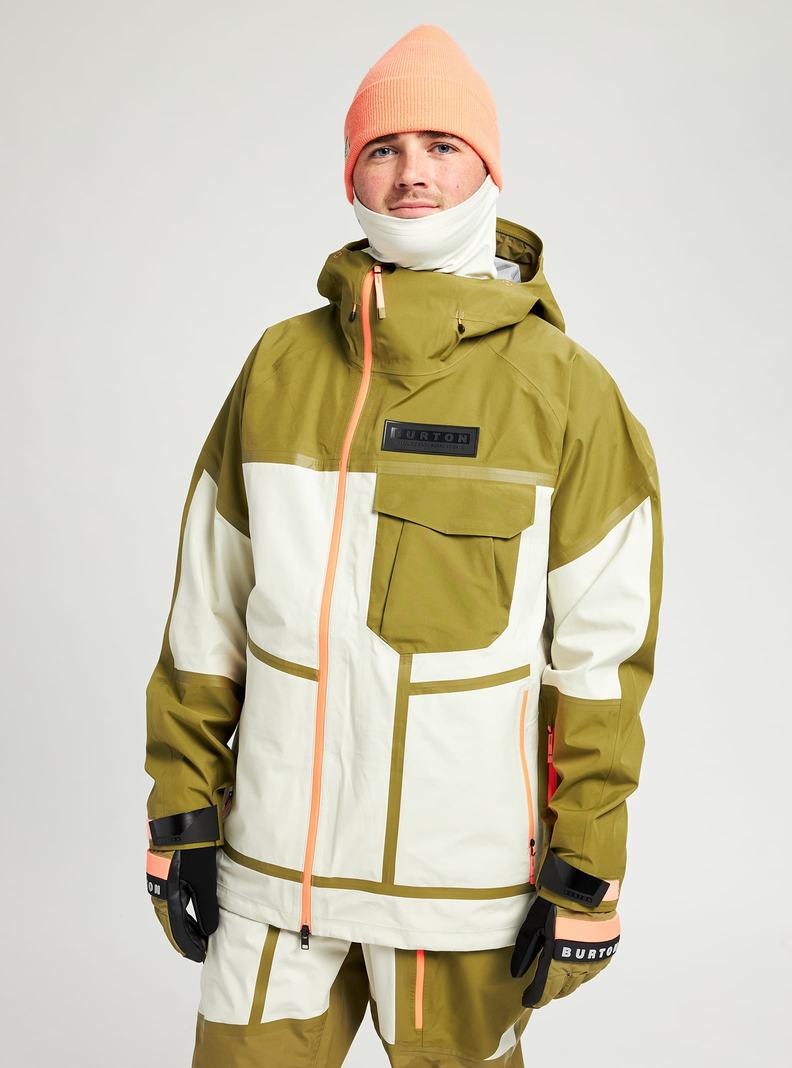 Burton GORE-TEX 3L Breaker Zimní Bunda Panske Olivovo Zelená Strieborne Zelene | 65924-YWJQ