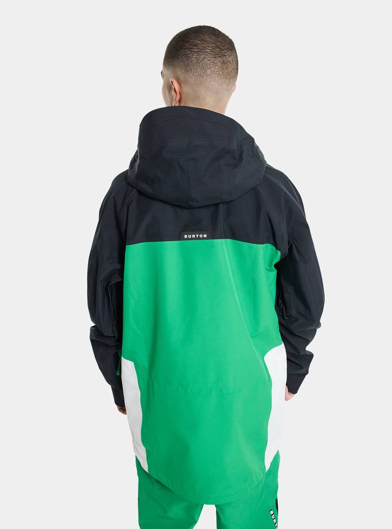 Burton GORE-TEX 3L Treeline Zimní Bunda Panske Čierne Zelene Biele | 95640-JTSD
