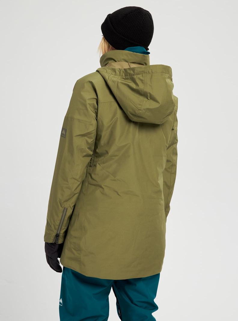 Burton GORE-TEX Pillowline Zimní Bunda Damske Olivovo Zelená | 59271-OLTX