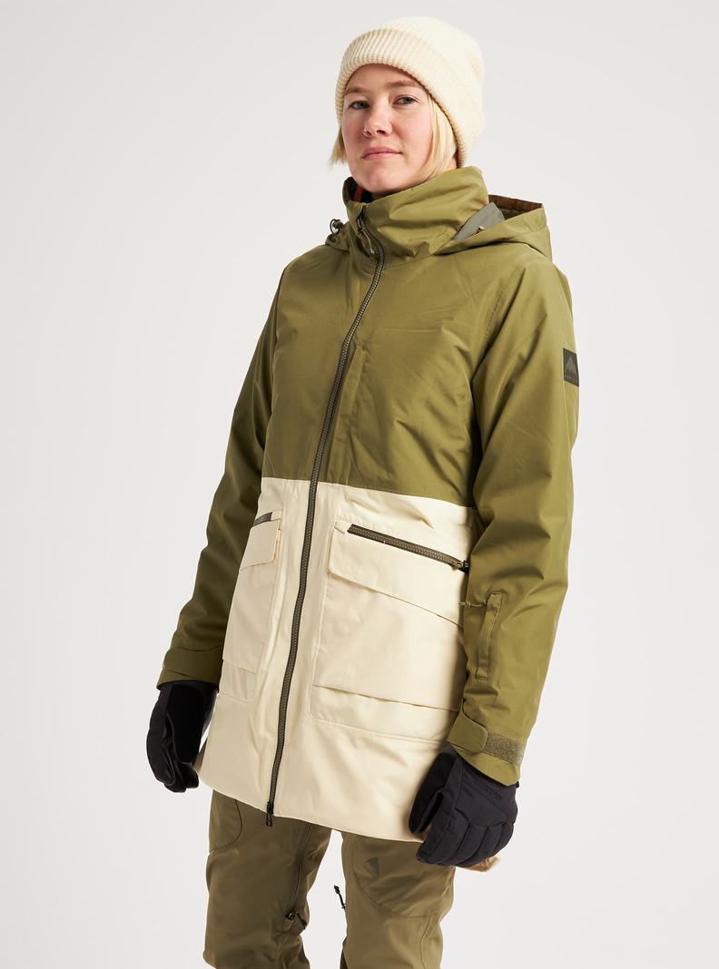 Burton GORE-TEX Treeline Zimní Bunda Damske Olivovo Zelená | 49351-CVTJ