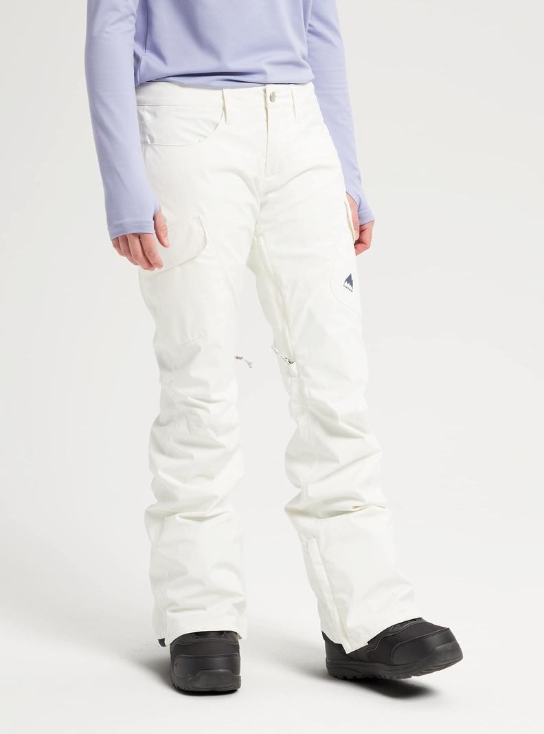 Burton GORE‑TEX Gloria Snowboardove Nohavice Damske Biele | 94061-KTUN