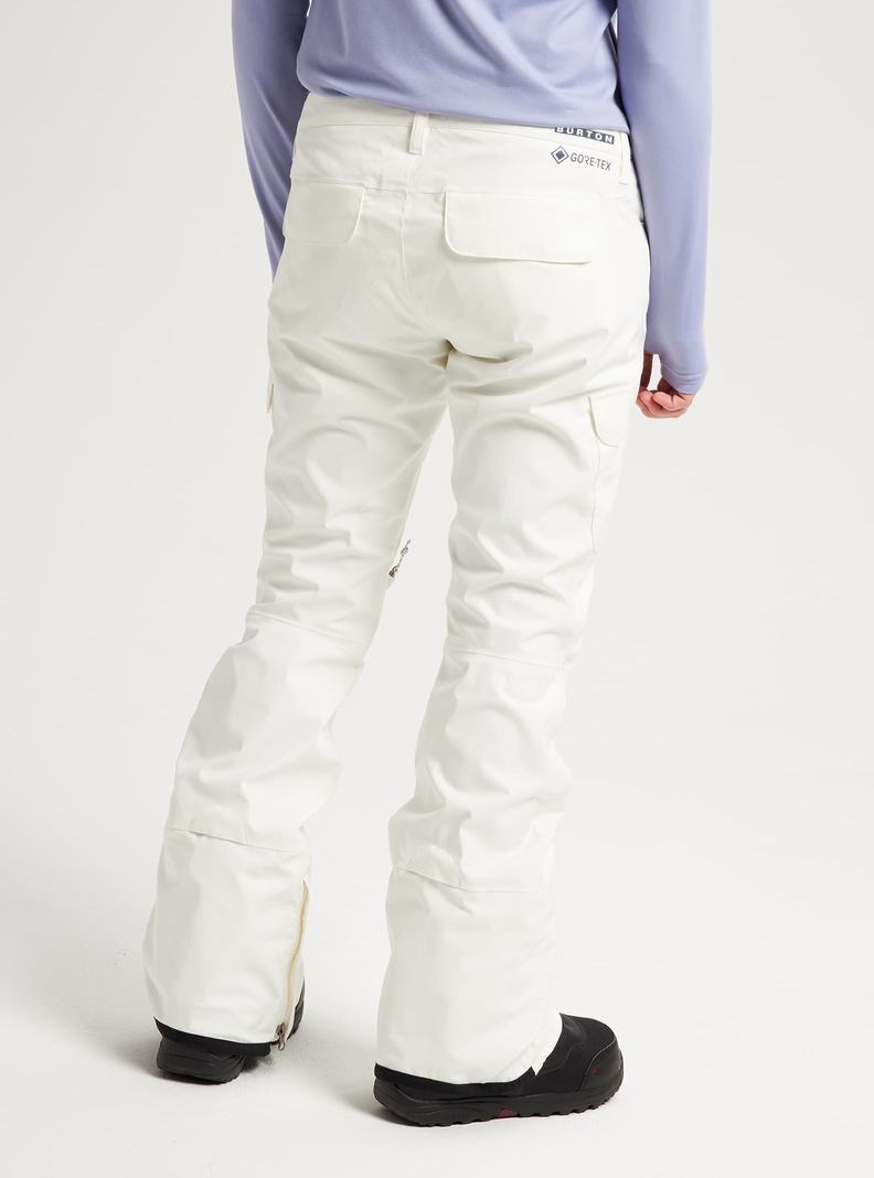 Burton GORE‑TEX Gloria Snowboardove Nohavice Damske Biele | 94061-KTUN