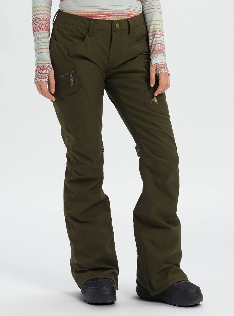 Burton Gloria - Kratke Snowboardove Nohavice Damske Tmavo Zelene | 23486-AHMD