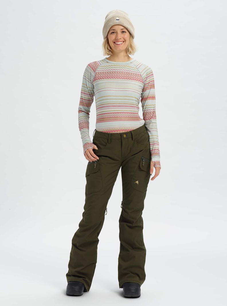 Burton Gloria Snowboardove Nohavice Damske Tmavo Zelene | 74365-HDBM