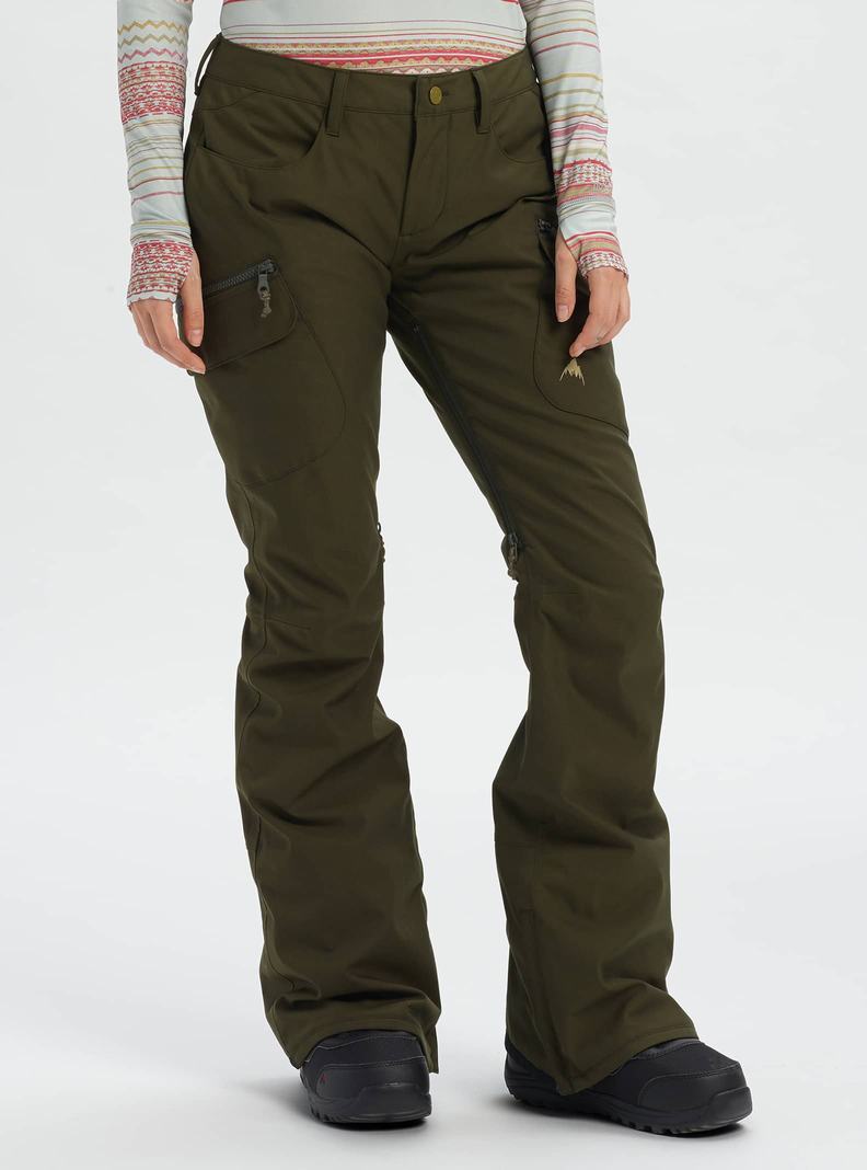 Burton Gloria Snowboardove Nohavice Damske Tmavo Zelene | 74365-HDBM