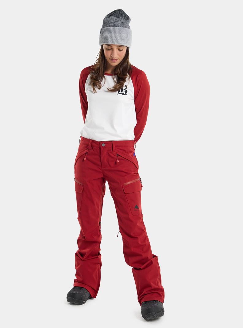 Burton Gloria Stretch 2L Snowboardove Nohavice Damske Červené | 62743-URKZ