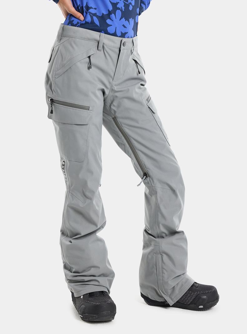 Burton Gloria Stretch 2L Snowboardove Nohavice Damske Siva | 72348-PHUQ