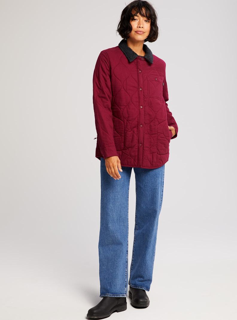 Burton Grace Insulated Flannel Košele Damske Bordove | 98134-JBNH