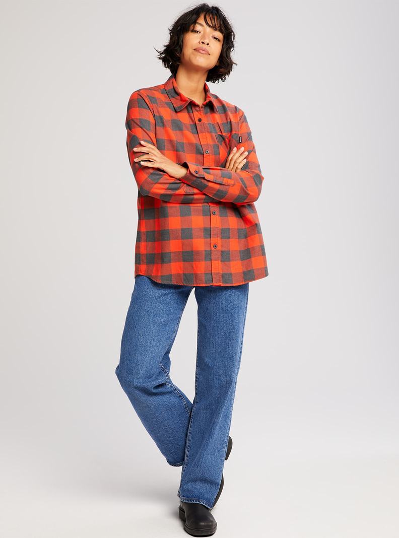 Burton Grace Long Sleeve Flannel Košele Damske Červené | 17650-PNQI