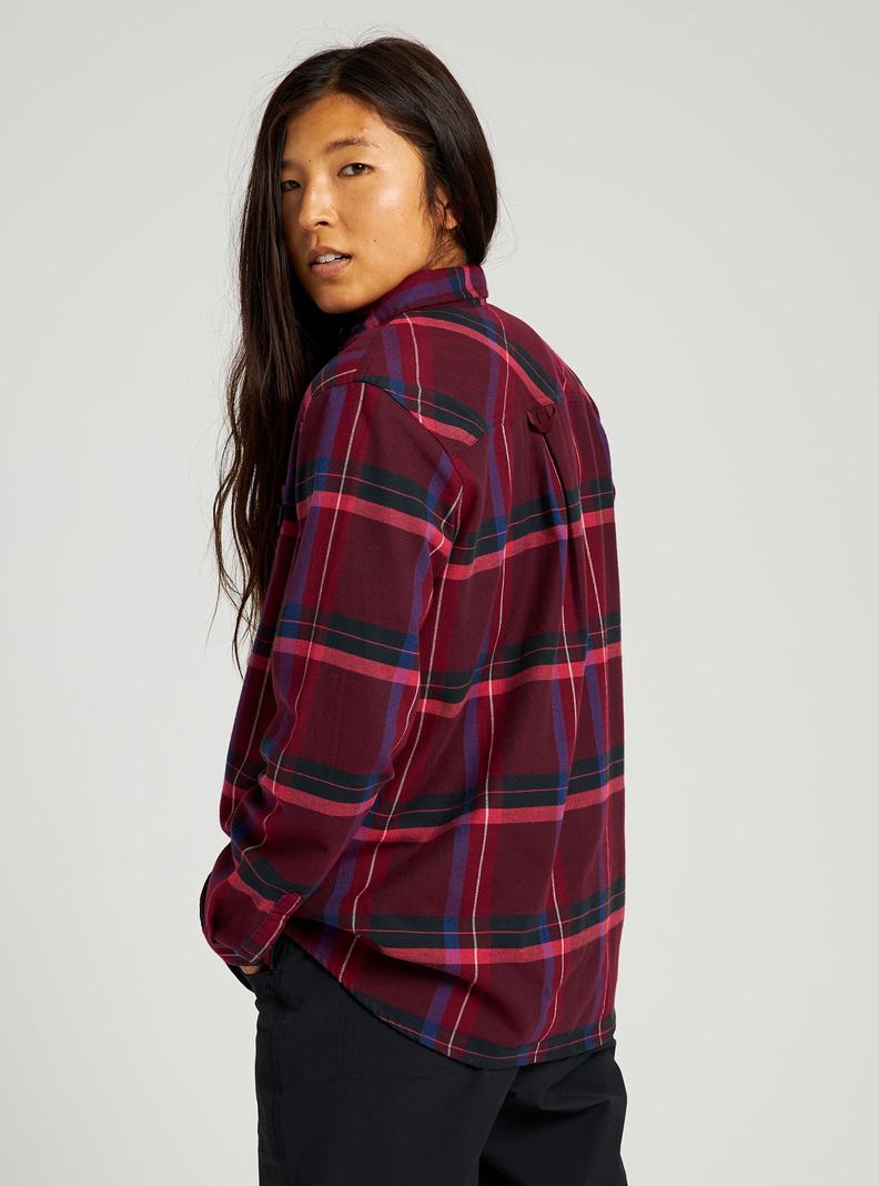 Burton Grace Long Sleeve Flannel Košele Damske Tmavo Červené | 37492-PIKV