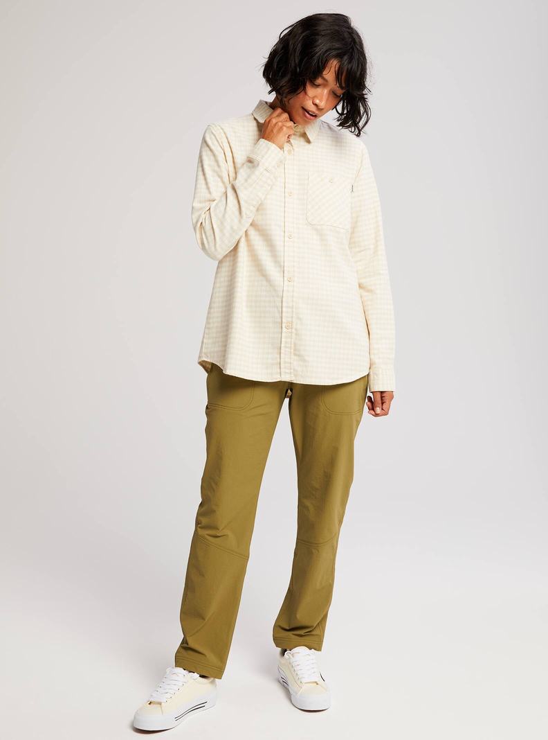 Burton Grace Long Sleeve Flannel Košele Damske Béžové | 57419-OEGV