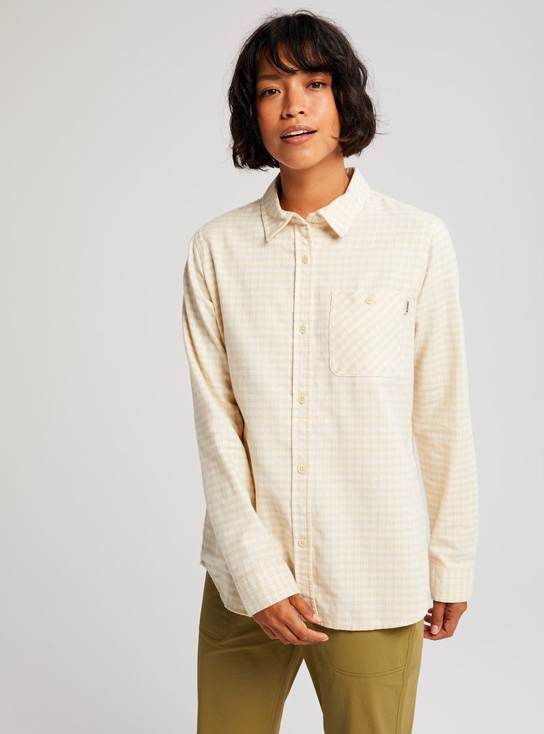 Burton Grace Long Sleeve Flannel Košele Damske Béžové | 57419-OEGV
