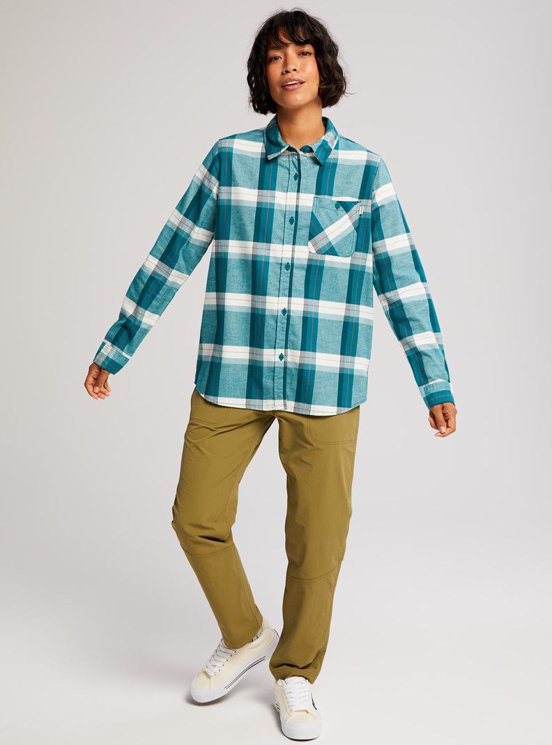 Burton Grace Long Sleeve Flannel Košele Damske Modre | 68573-NHVG