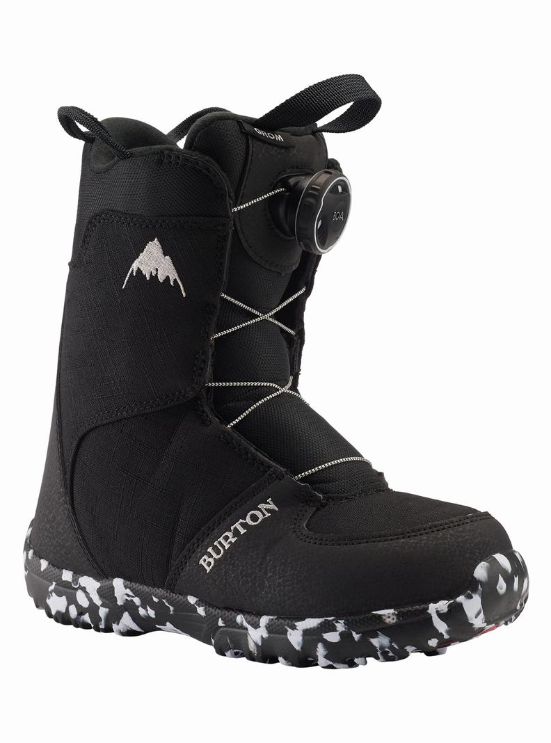 Burton Grom BOA® Snowboardové Topánky Detske Čierne | 10827-TCVQ