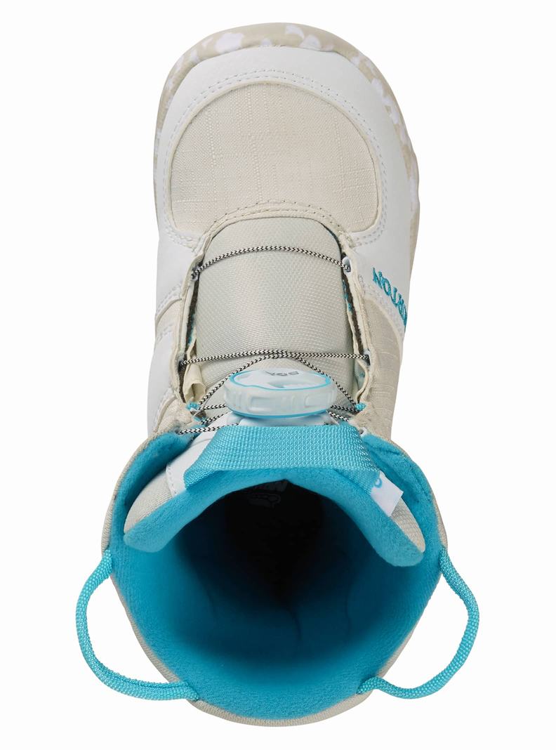 Burton Grom BOA® Snowboardové Topánky Detske Biele | 46138-MYNQ