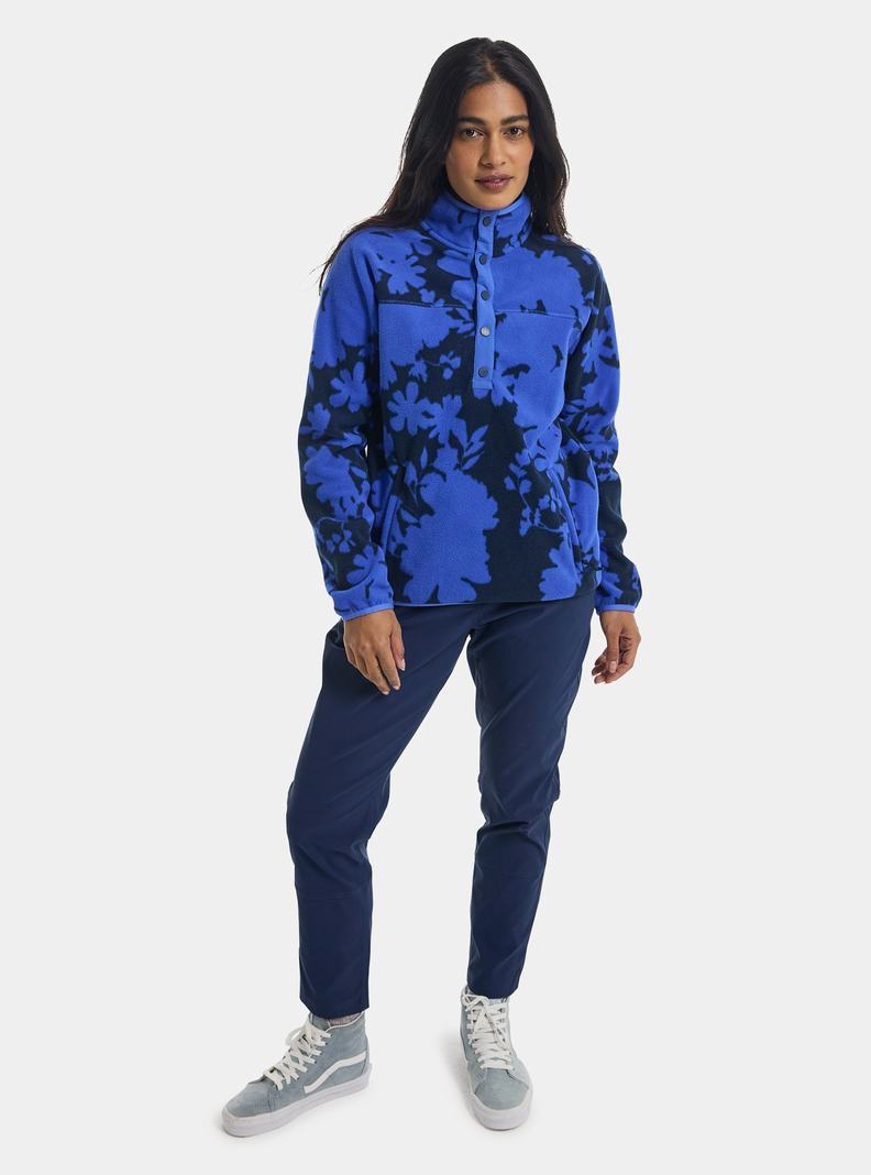 Burton Hearth Fleece Pullover Mikina Damske Modre | 72610-DJYF