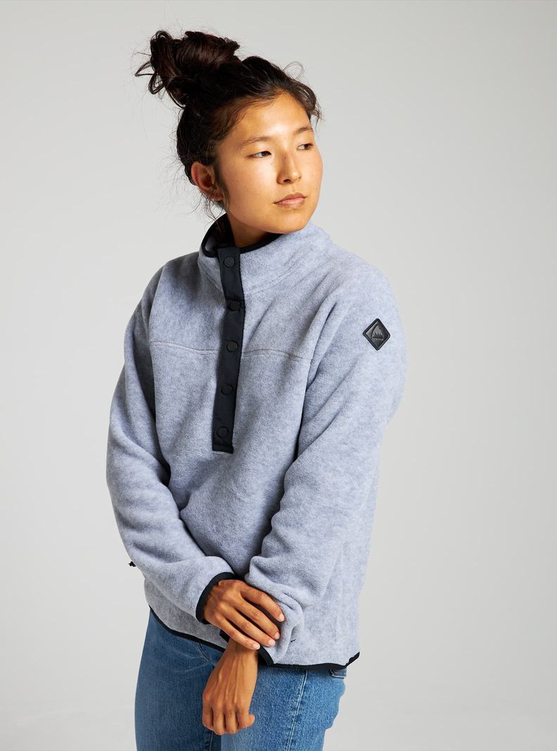 Burton Hearth Fleece Pullover Mikina Damske Siva | 74806-DJLY