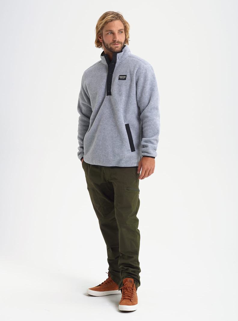 Burton Hearth Fleece Pullover Mikina Panske Siva | 95384-OIQC