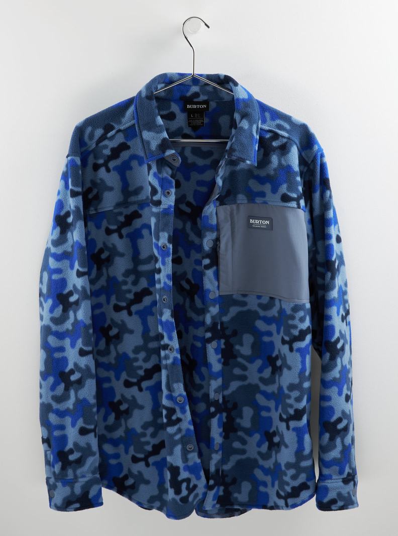 Burton Hearth Fleece Shirt Košele Panske Modre Maskacove | 06784-QEXR