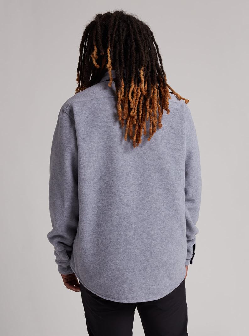 Burton Hearth Fleece Shirt Košele Panske Siva | 45628-GDRQ