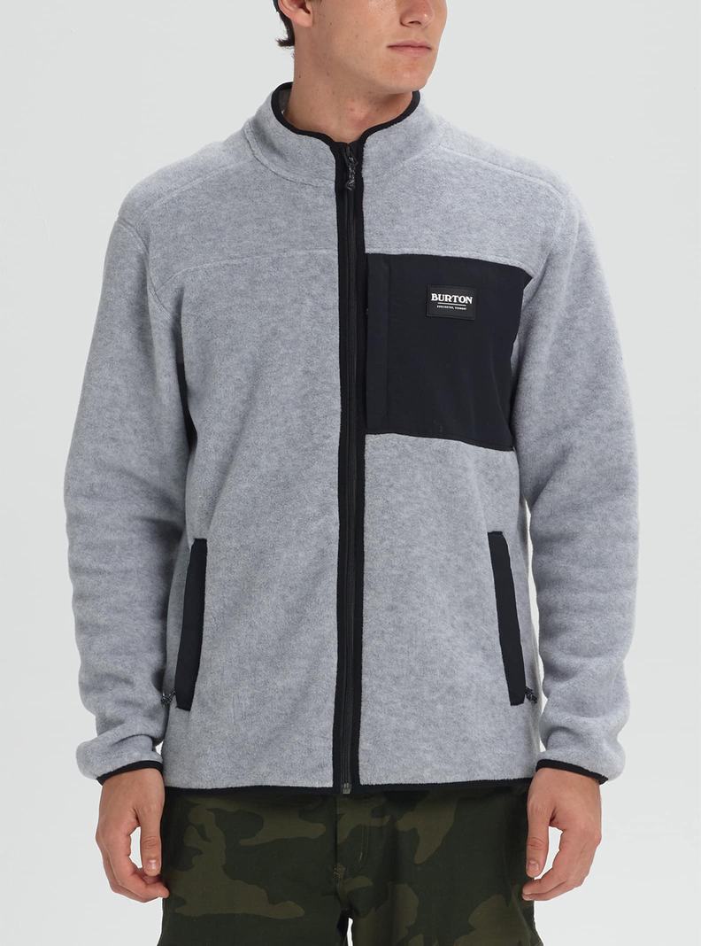 Burton Hearth Full-Zip Fleece Mikina Panske Siva Čierne | 12043-RDEF