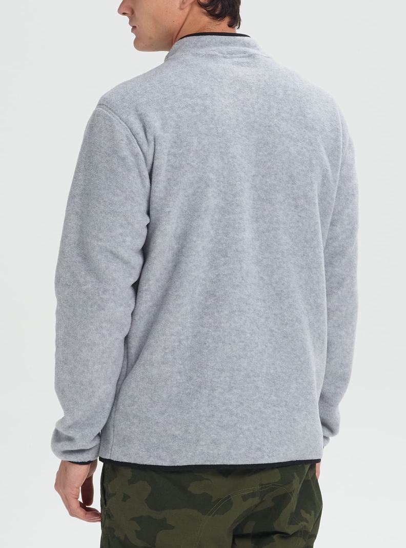 Burton Hearth Full-Zip Fleece Mikina Panske Siva Čierne | 12043-RDEF