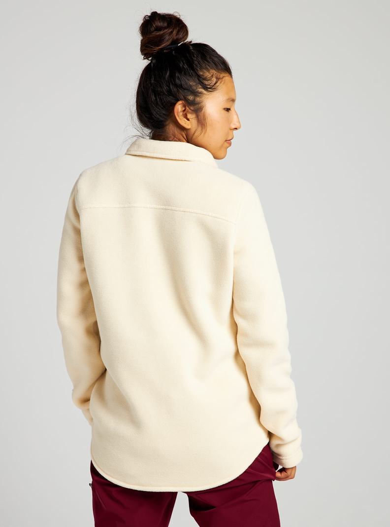 Burton Hearth Snap Up Fleece Košele Damske Béžové | 02597-AWCF