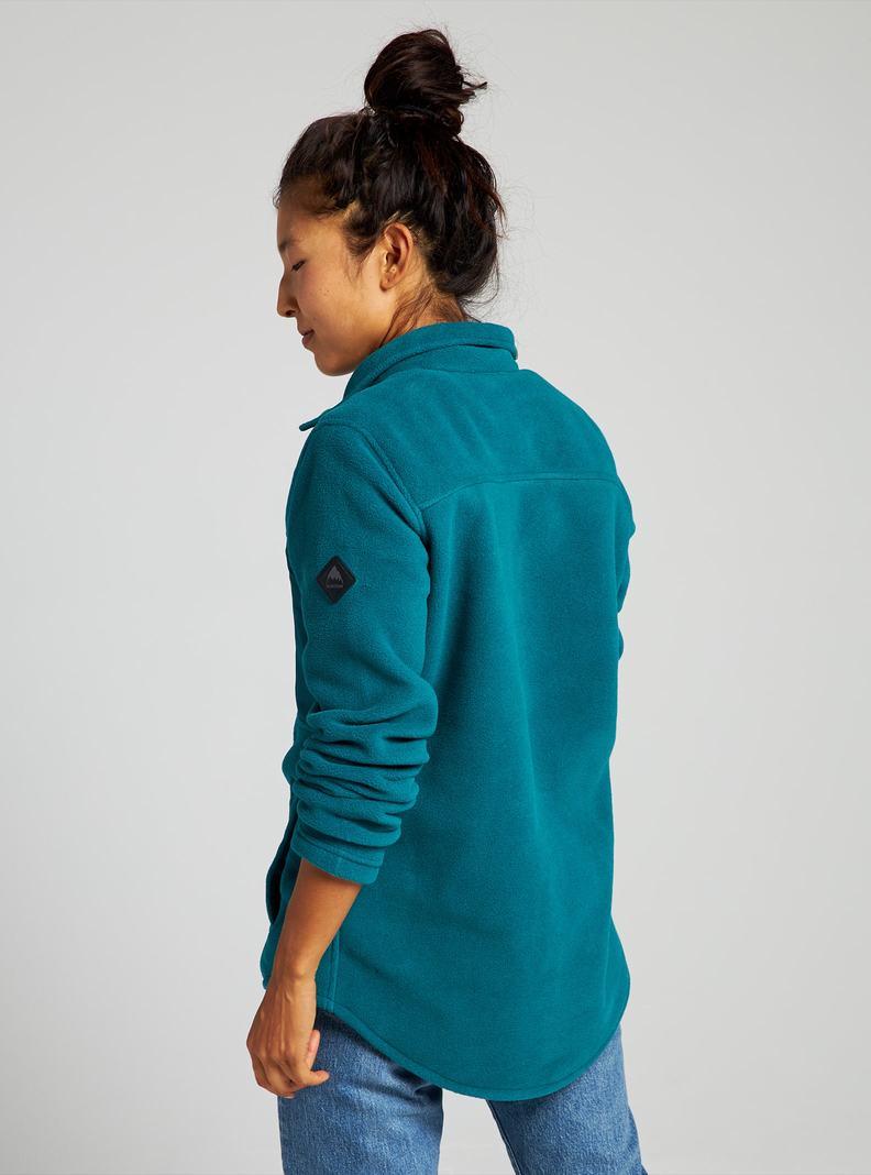 Burton Hearth Snap Up Fleece Košele Damske Modre | 14739-DTZI