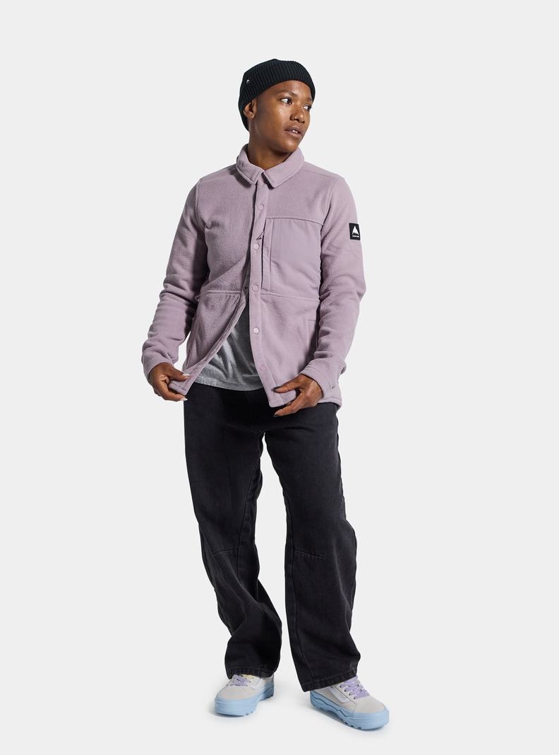 Burton Hearth Snap-Up Fleece Košele Damske Lavendel | 79026-OFDG