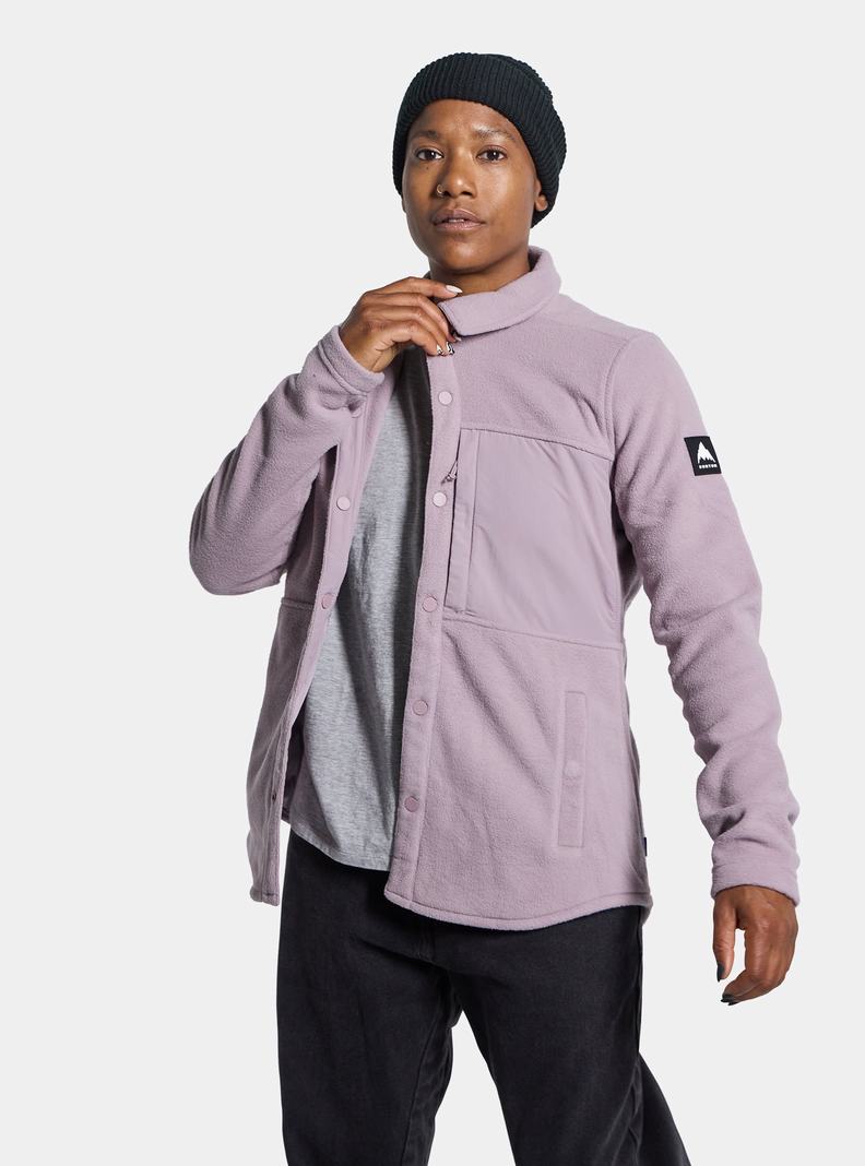 Burton Hearth Snap-Up Fleece Košele Damske Lavendel | 79026-OFDG