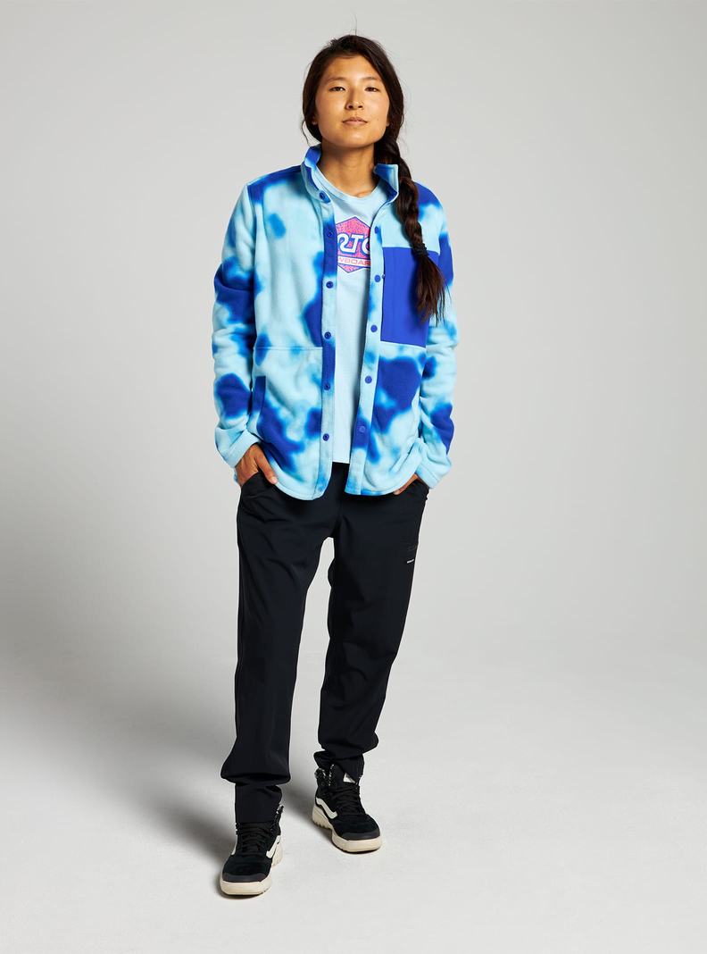 Burton Hearth Snap Up Fleece Košele Damske Modre | 86024-BHAN