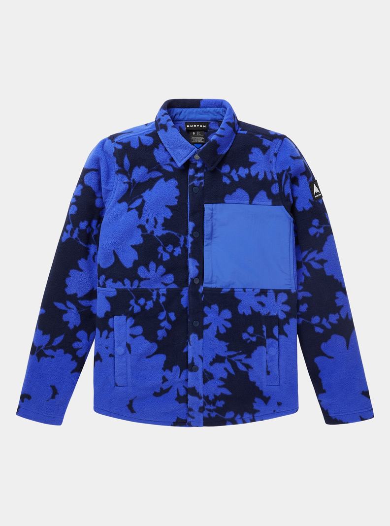 Burton Hearth Snap-Up Fleece Košele Damske Modre | 92510-IMOB