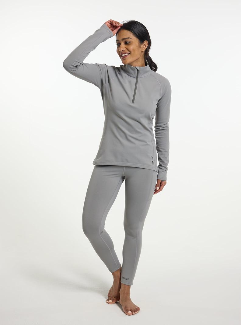 Burton Heavyweight X Base Layer Quarter-Zip Termoprádlo Damske Siva | 23516-WATO