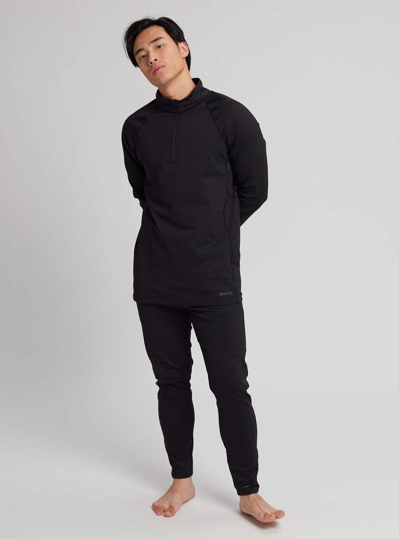 Burton Heavyweight X Base Layer Quarter-Zip Termoprádlo Panske Čierne | 27168-UMOQ