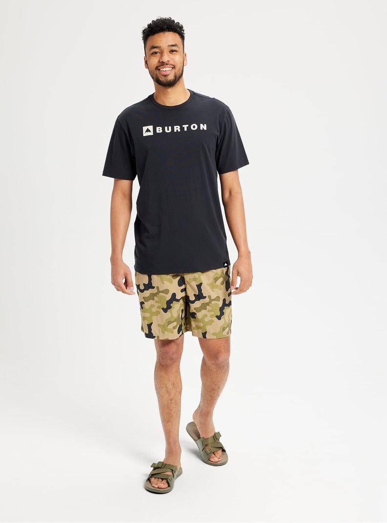 Burton Horizontal Mountain Kratke Sleeve Tričko Damske Čierne | 72856-XAGQ