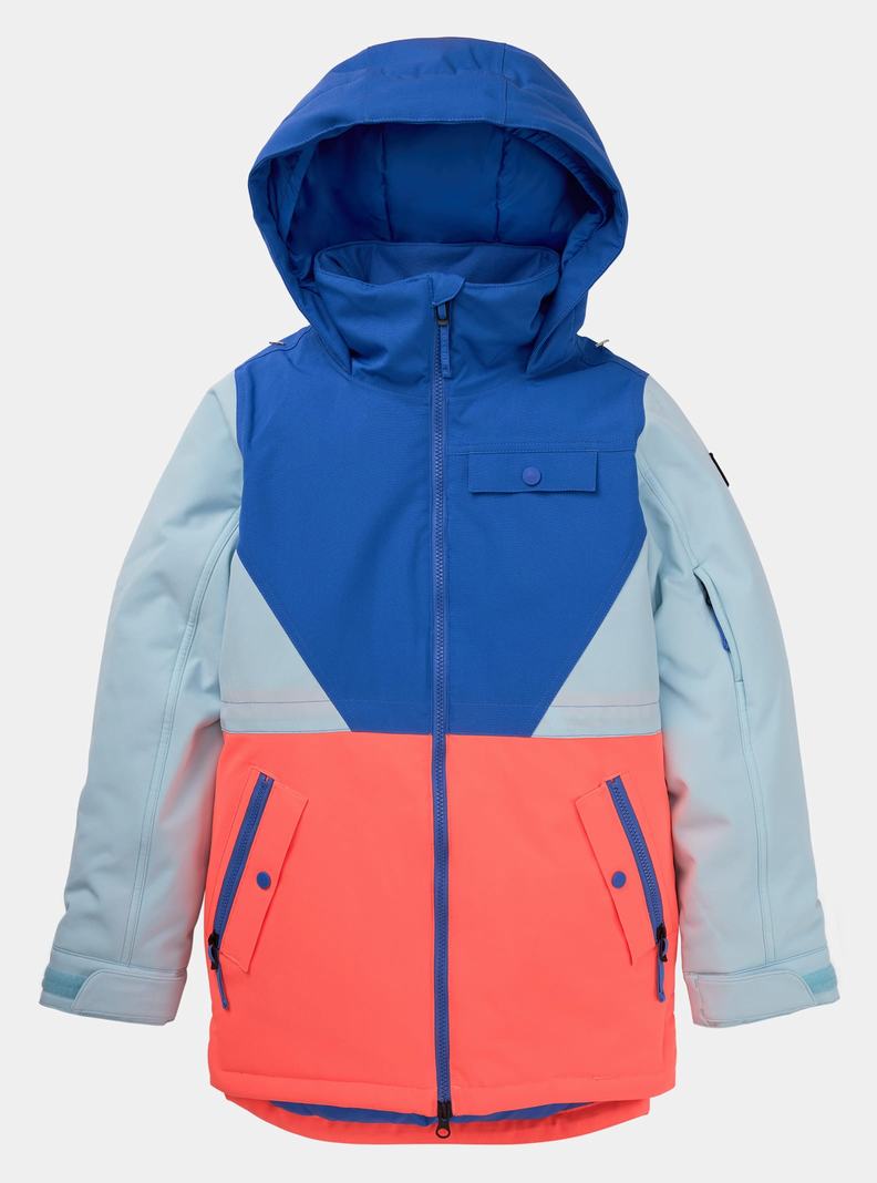 Burton Khione 2L Zimní Bunda Detske Modre Oranžové | 67509-OQYE