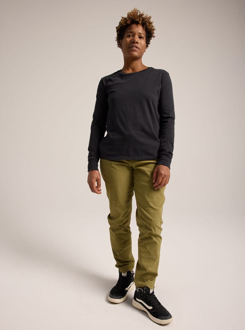 Burton Klasické Blank Long Sleeve Tričko Damske Čierne | 02845-OITP