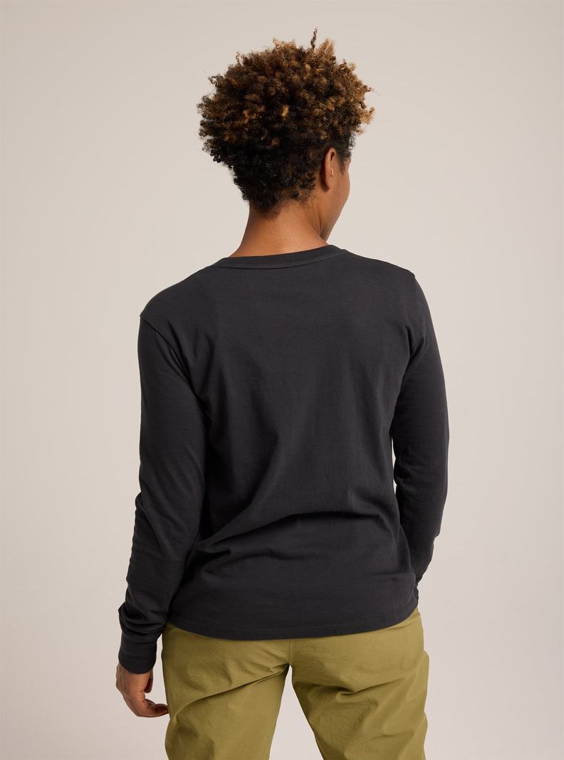 Burton Klasické Blank Long Sleeve Tričko Damske Čierne | 02845-OITP