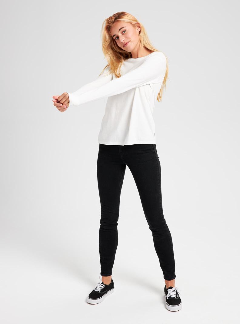 Burton Klasické Blank Long Sleeve Tričko Damske Biele | 57298-JSQV