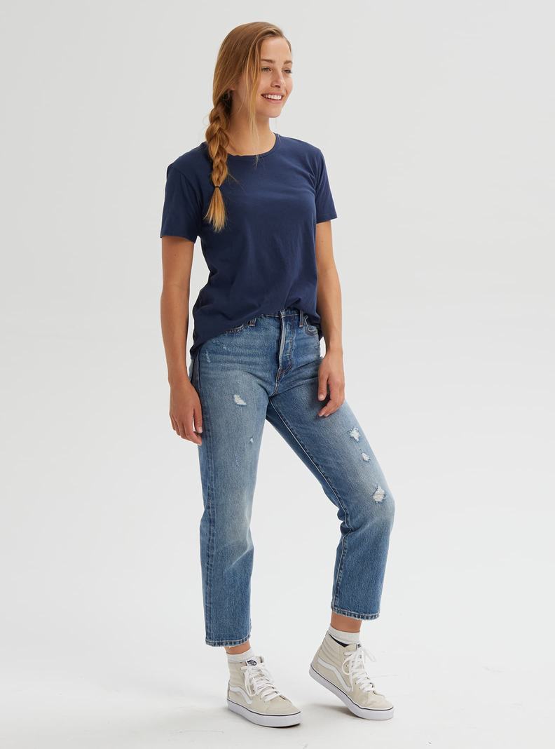 Burton Klasické Kratke Sleeve Tričko Damske Modre | 21647-LFRZ