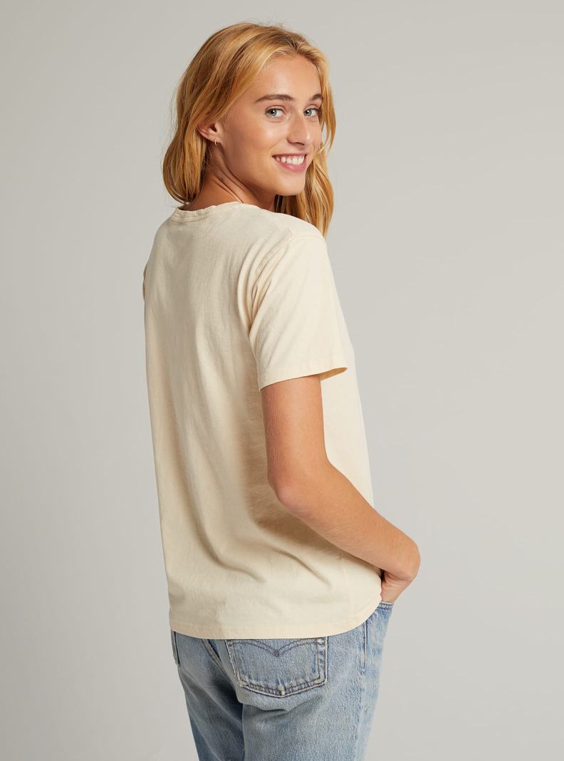 Burton Klasické Kratke Sleeve Tričko Damske Béžové | 70594-VESP