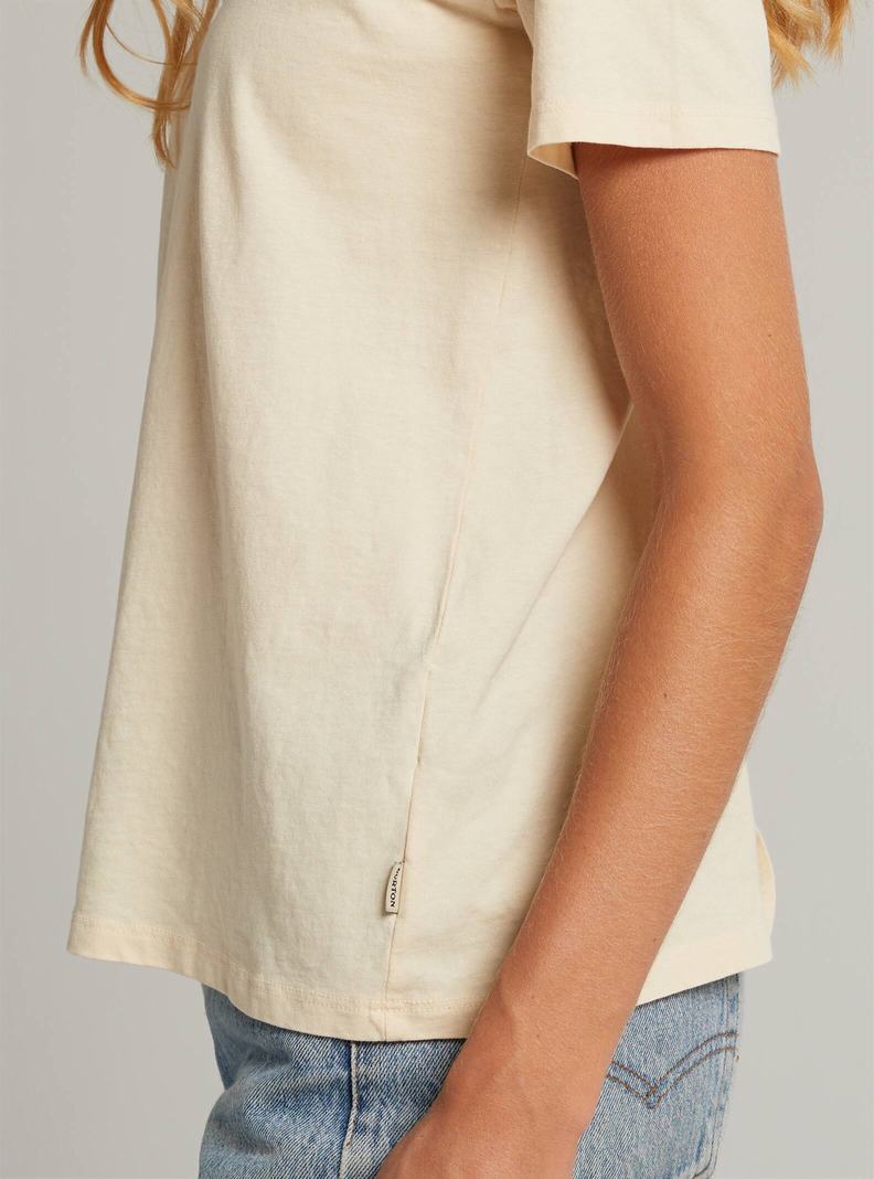 Burton Klasické Kratke Sleeve Tričko Damske Béžové | 70594-VESP