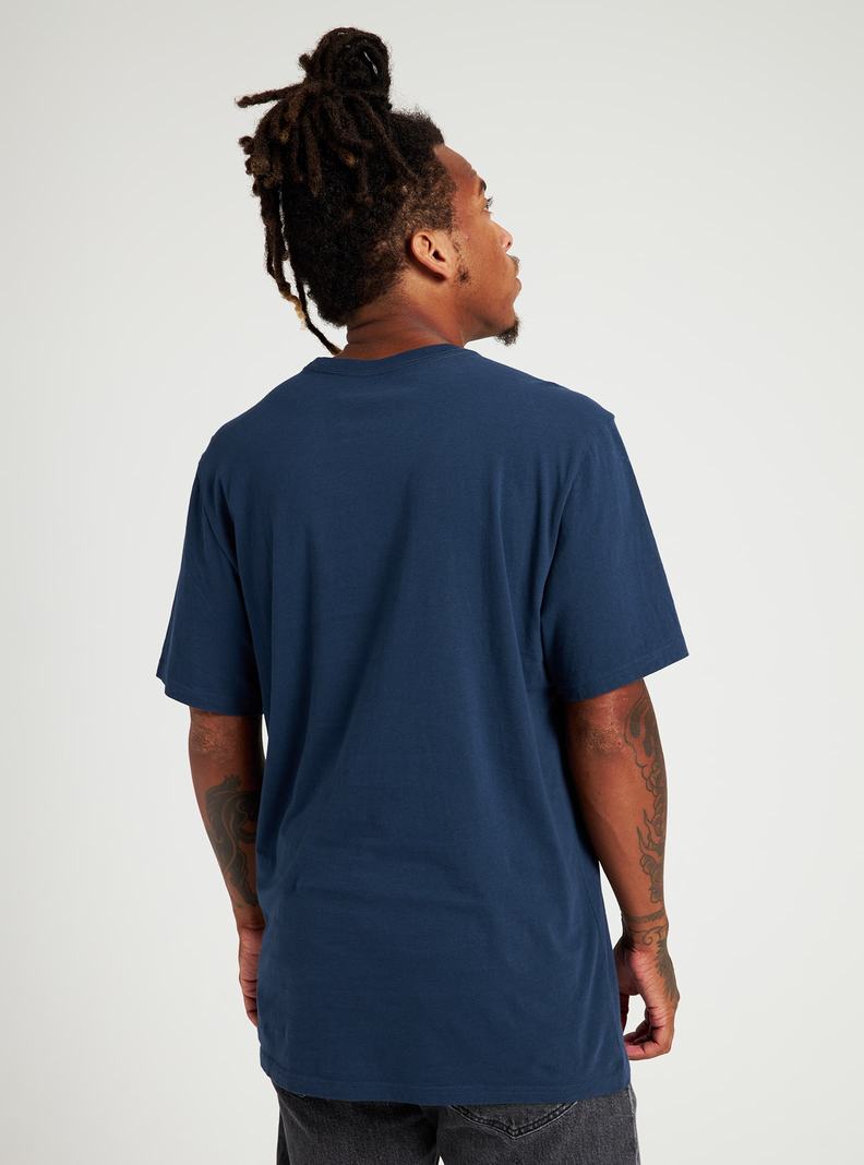 Burton Klasické Kratke Sleeve Tričko Panske Modre | 03984-IWEO