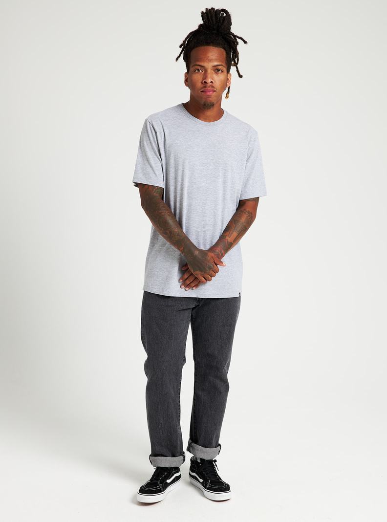 Burton Klasické Kratke Sleeve Tričko Panske Siva | 27389-GDNV