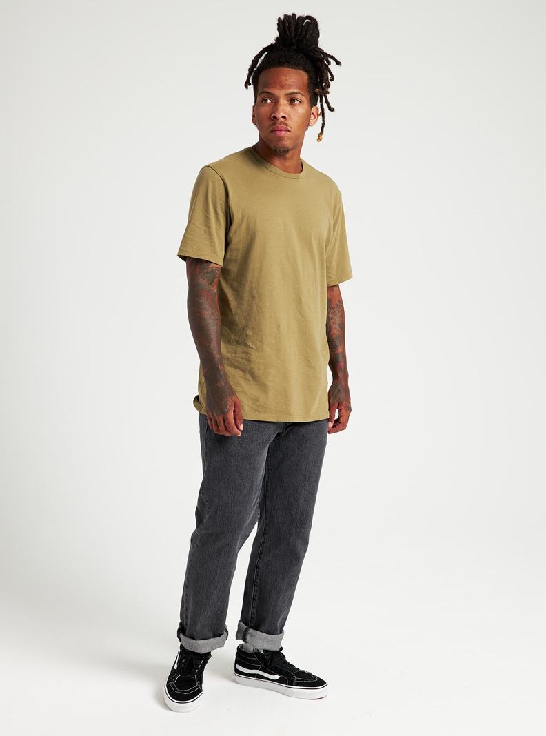 Burton Klasické Kratke Sleeve Tričko Panske Olivovo Zelená | 29180-TLMQ