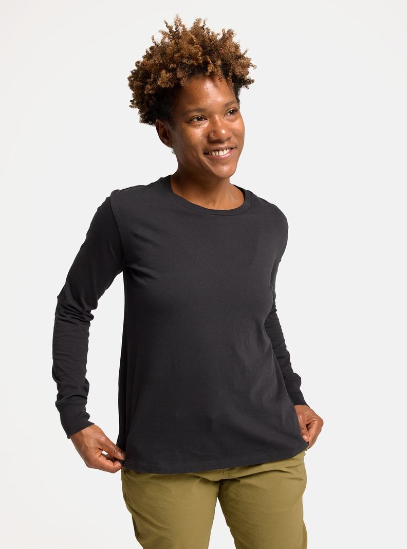 Burton Klasické Long Sleeve Tričko Damske Čierne | 49278-DUMG